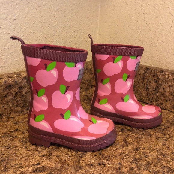 Hatley Toddler Girls Apple Rain Boots, sz 6 - Picture 2 of 6